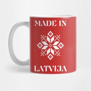 Latvian made in Latvia winter snowflake Mug